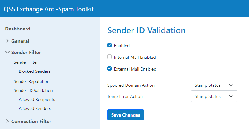 Sender ID Validation