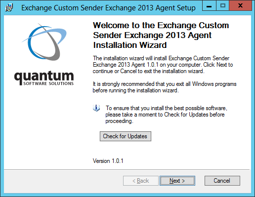 Exchange Custom Sender Exchange Agent Setup