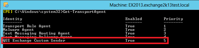 Exchange Management Shell Transport Agents